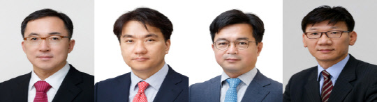 왼쪽부터 유재훈 금융소비자국장, 이형주 금융정책국장, 신진창 금융산업국장, 전요섭 구조개선정책관. 금융위원회 제공